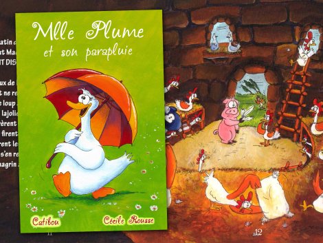 Mlle Plume et son parapluie